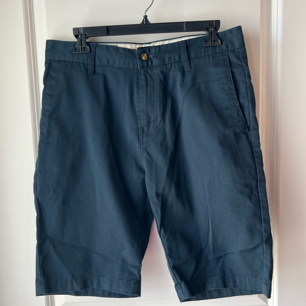 Volcom Navy Cotton Blend Shorts. Size 30